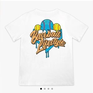 NWT Baseball Lifestyle 101 blueberry lemonade ice cream shirt in youth medium